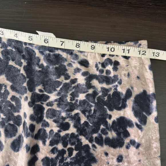 Vintage Y2K Skirt Womens Small Velvet Velour Spotted Pencil Mini Side Slit 90s - Picture 7 of 8